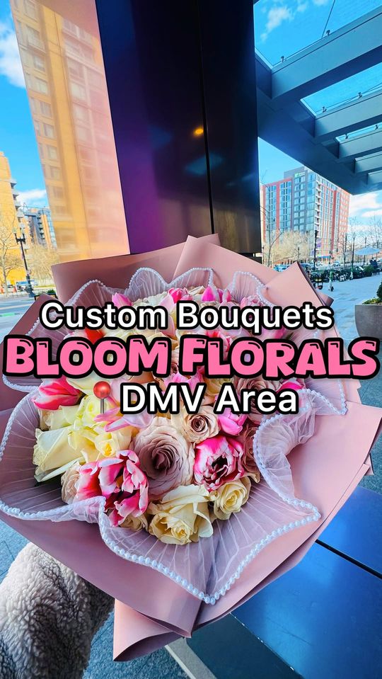 @dmveats__ reel featuring a Bloom Florals custom bouquet